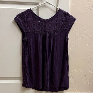Merona Deep Purple Lace Blouse